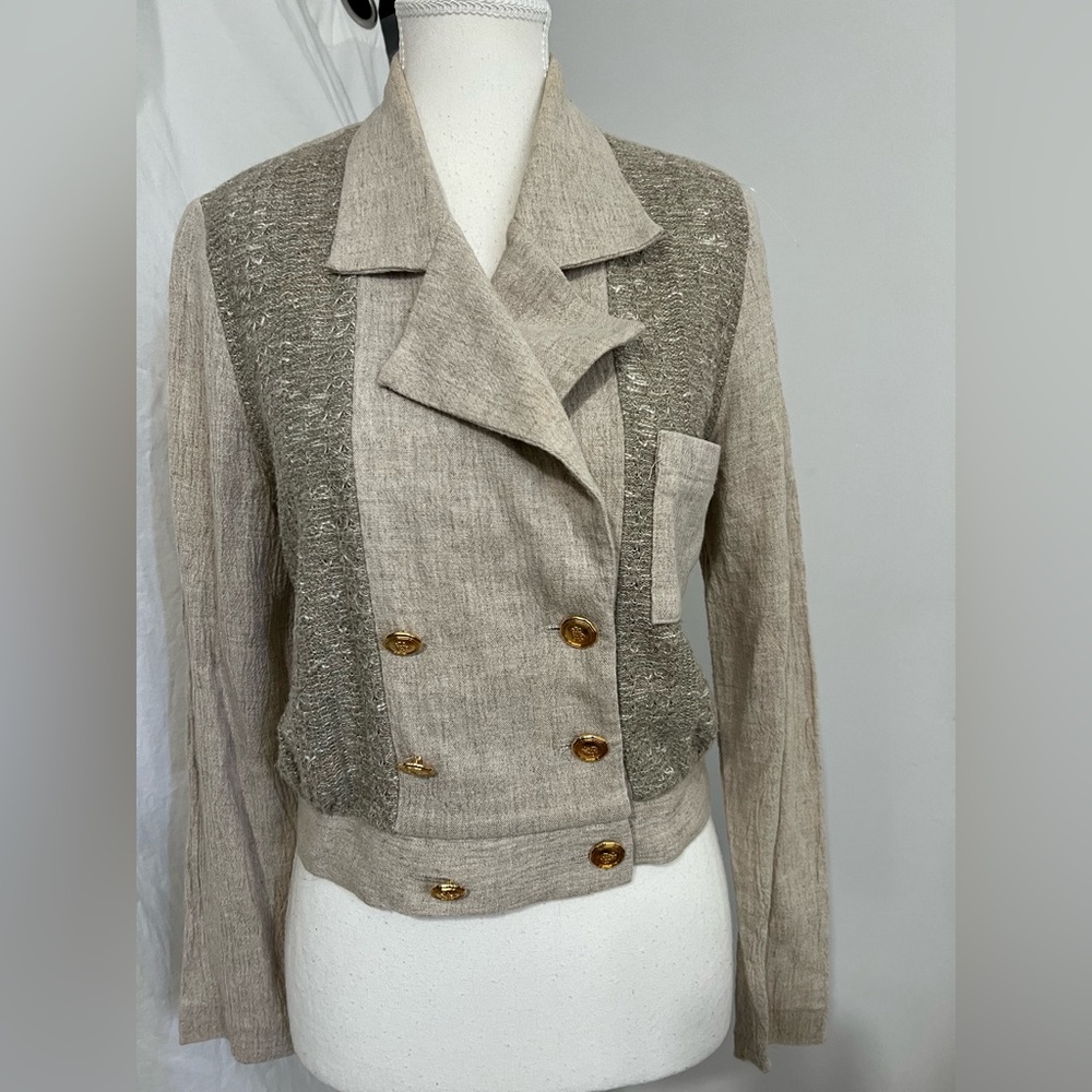 Farouche Vintage Elegant Beige Women's Jacket